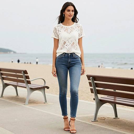 Casual Chic Woman at Seafront