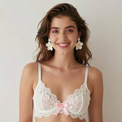 Young Woman in Elegant Lingerie Portrait