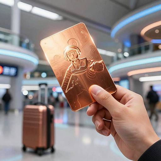 Futuristic Copper Travel Pass