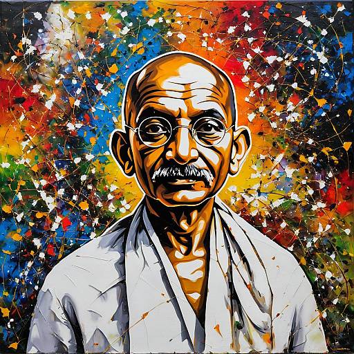 Abstract Portrait of Mahatma Gandhi