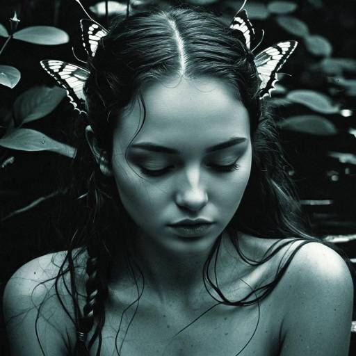 Tranquil Nymph with Butterfly Hair Accessories