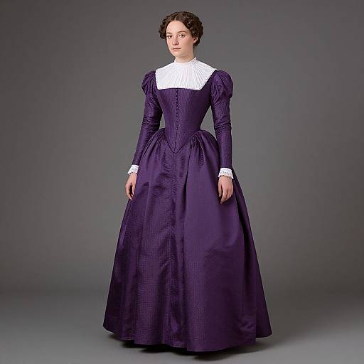 Tudor Renaissance Woman in Purple Dress