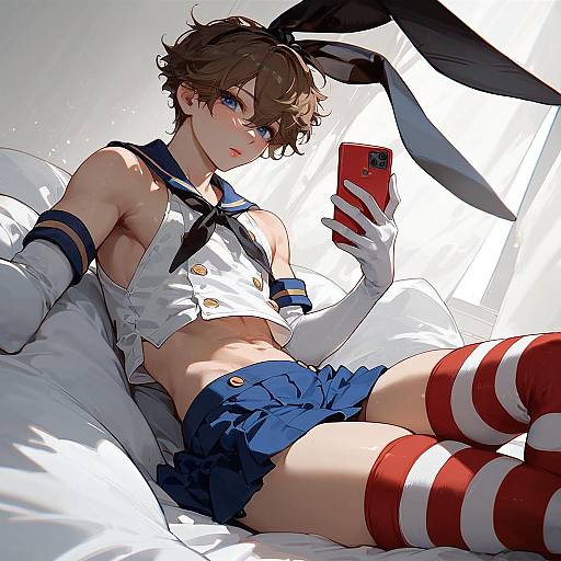 Taki Tachibana Shimakaze Cosplay Selfie