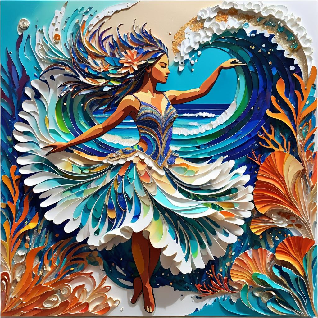 Vibrant Dancer Amidst Ocean Wonders