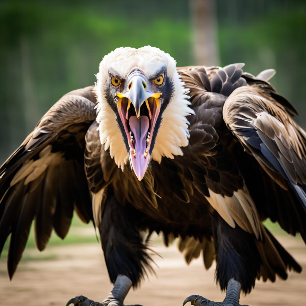 Fierce Vulture Displaying Power and Emotion