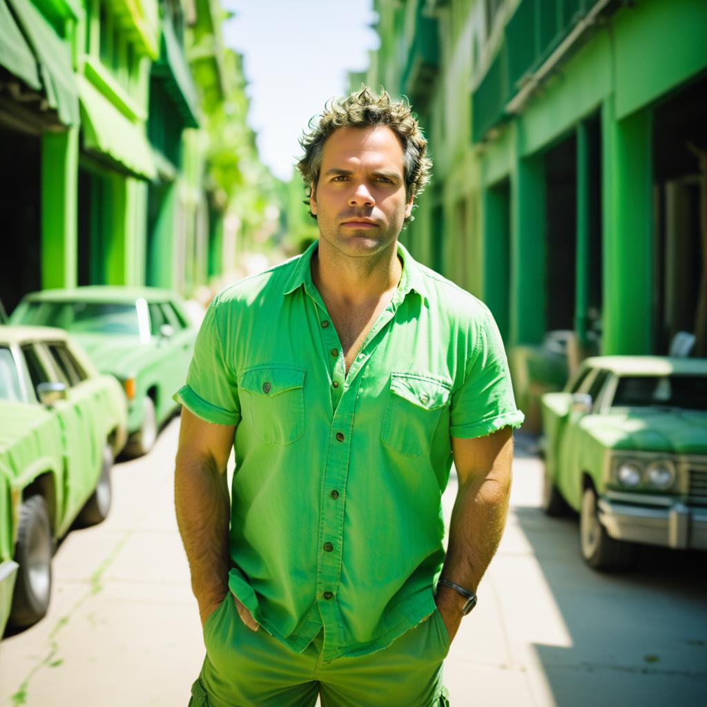 Mark Ruffalo as the Hulk in Lomography