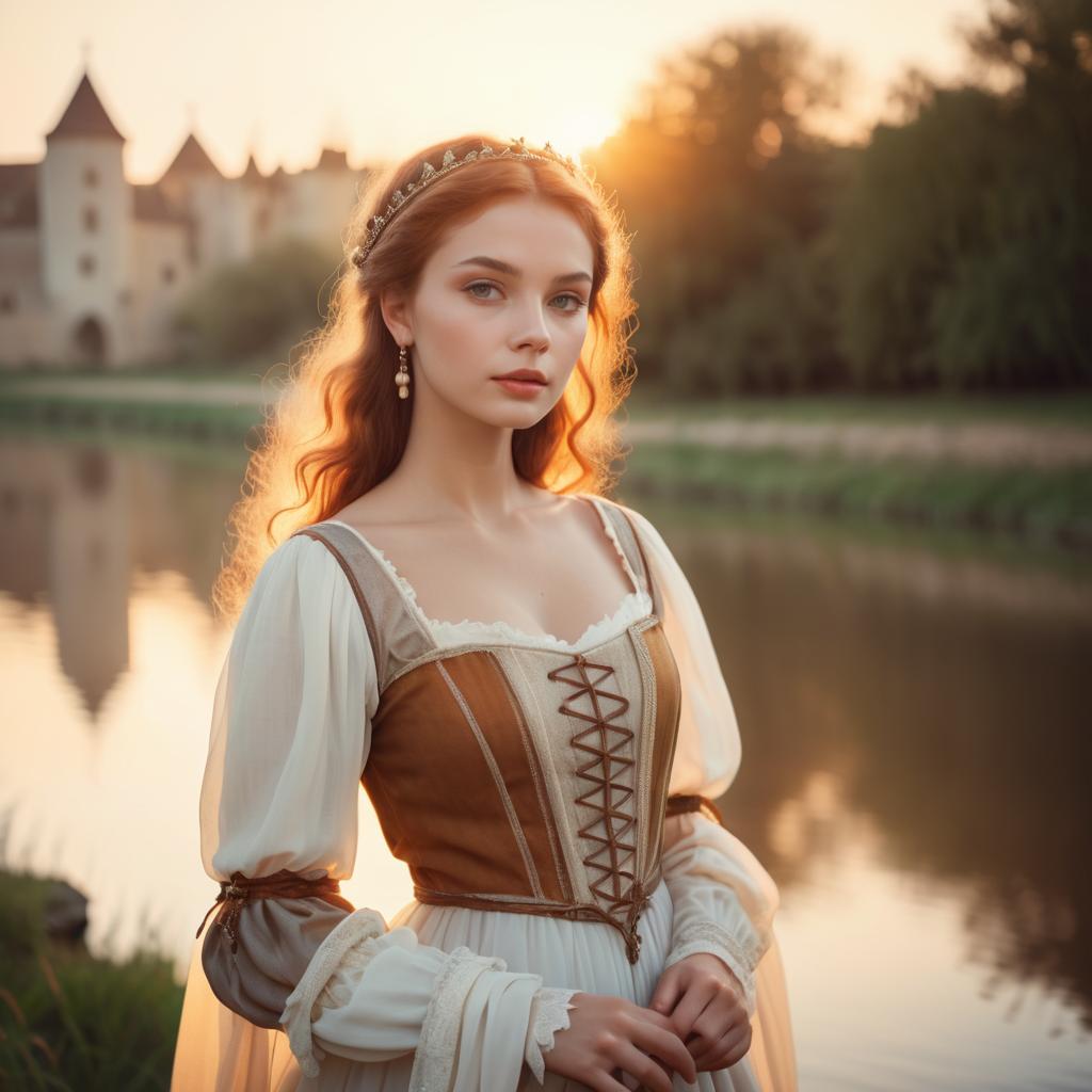 Stunning Medieval Woman by the River