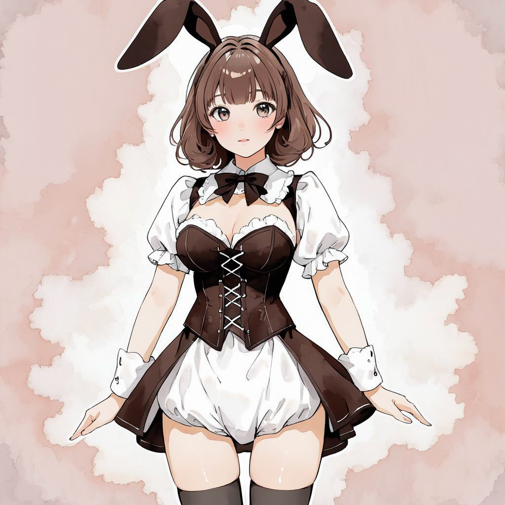 Awkward Librarian in Bunny Outfit