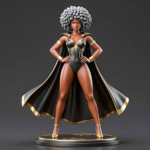 Powerful Black Woman Statue Display