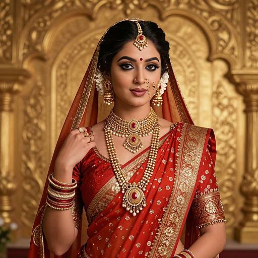Elegant Woman in Traditional Indian Attire