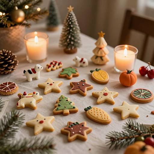 Festive Marzipan Holiday Table