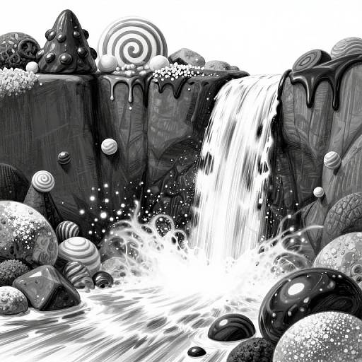 Surreal Candy Landscape in Pixar Style