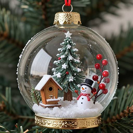 Magical Christmas Ornament with Miniature Scene