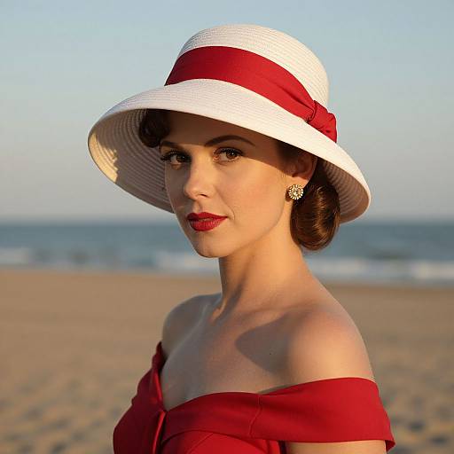 Vintage 1930s Summer Beach Portrait
