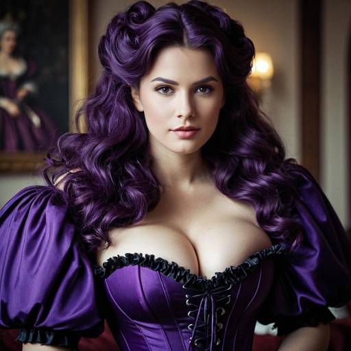 Woman in Ursula-Inspired Purple Costume