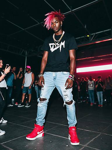 EDM Rave Male in Denim Outfit