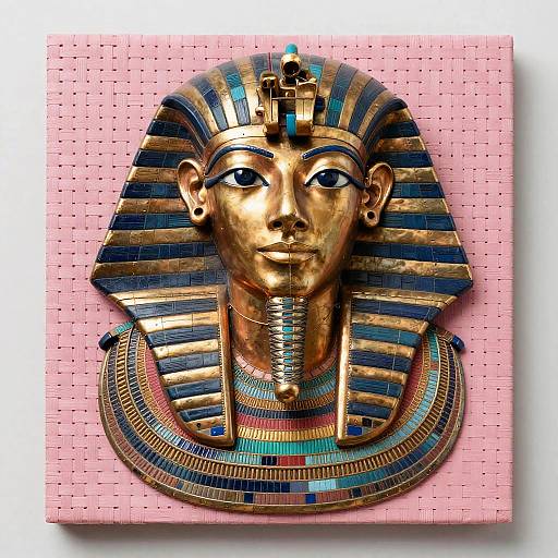 Pixelated Cameo Ramses Head Art
