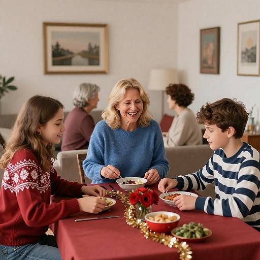 Cozy Living Room Family Gathering