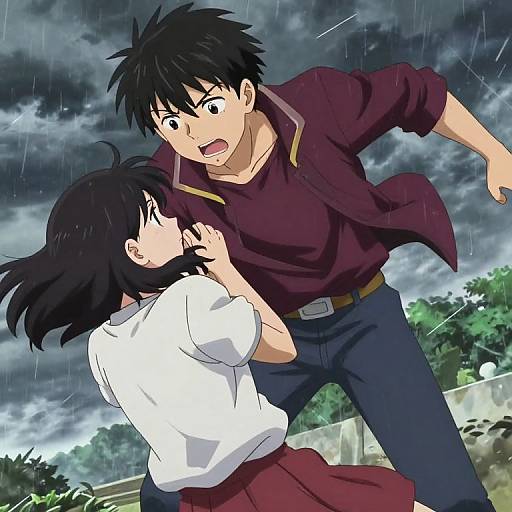 Anime Hero's Stormy Rescue