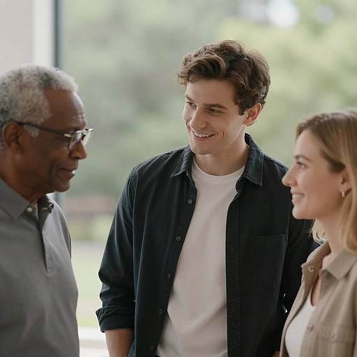 Candid Indoor Portrait of Three People