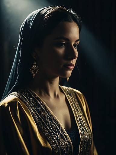 Cinematic Arabian Woman Traditional Portrait