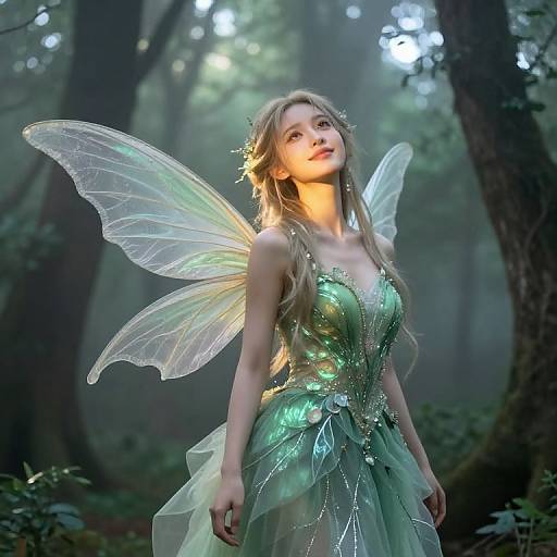 Ethereal Fae in Misty Forest