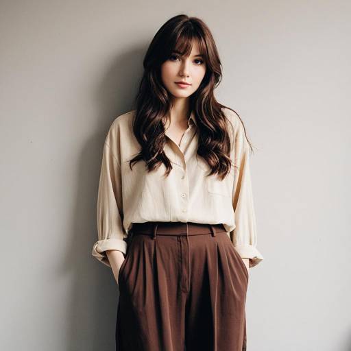 Young Woman in Casual Chic Outfit