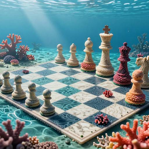 Living Coral Chess Battle at Sea