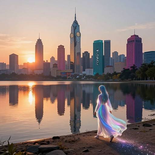 Surreal Futuristic Dreamscape Metropolis