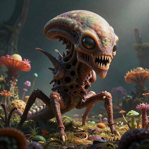 Fanged Xeno Organism on Alien World