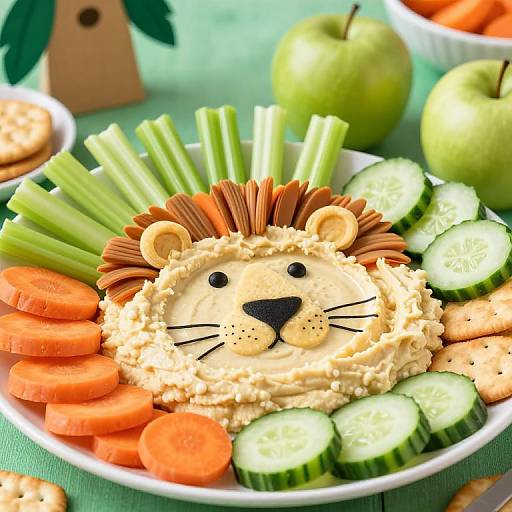 Jungle Lion Hummus Party Dip