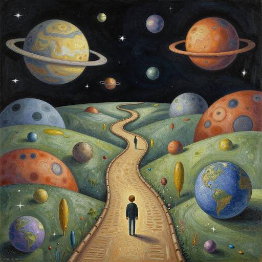 Surreal Space Pathway Matte Painting