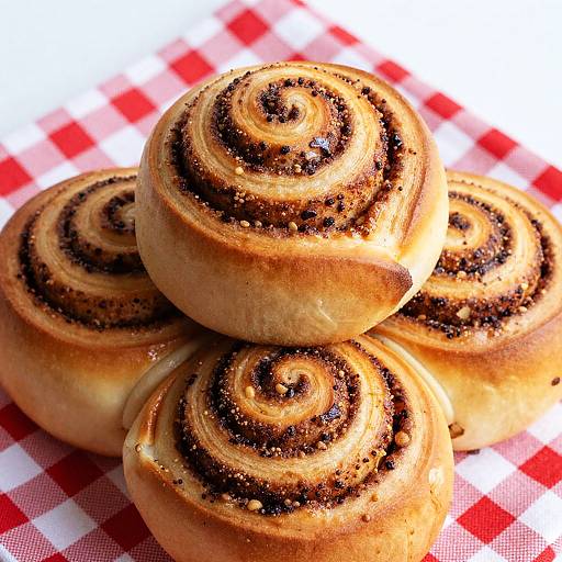 Close-Up of Chocolate Swirl Cinnamon Rolls