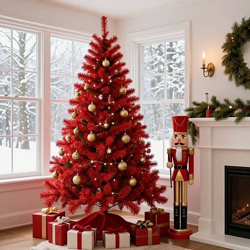 Cozy Christmas Sunroom Scene