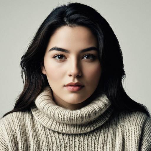 Young Woman in Cozy Sweater
