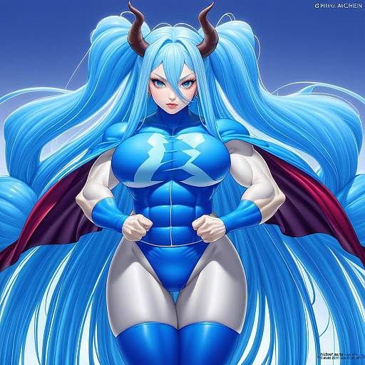 Illustration of Hadou nejire, boku no hero academia in the style of Nikichen