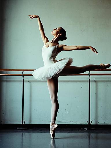 Graceful Ballerina in White Tutu