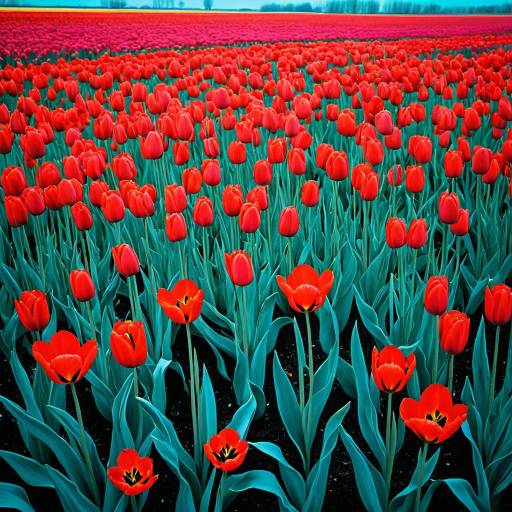 Kandinsky-Style Tulip Fields in Abstract Kandinsky-Style Tulip Fields in Abstract