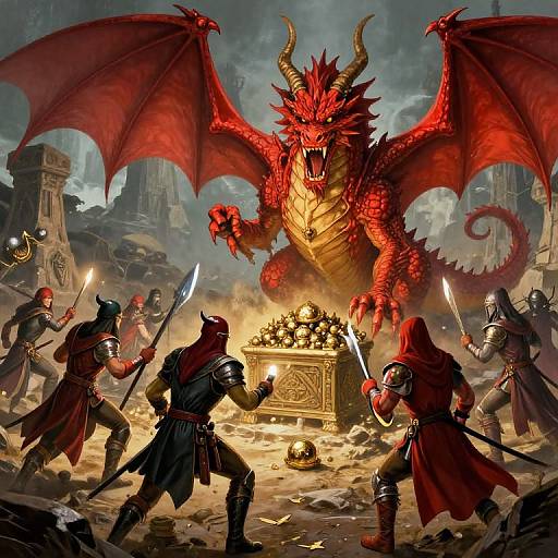 Epic Fantasy Battle vs Red Dragon