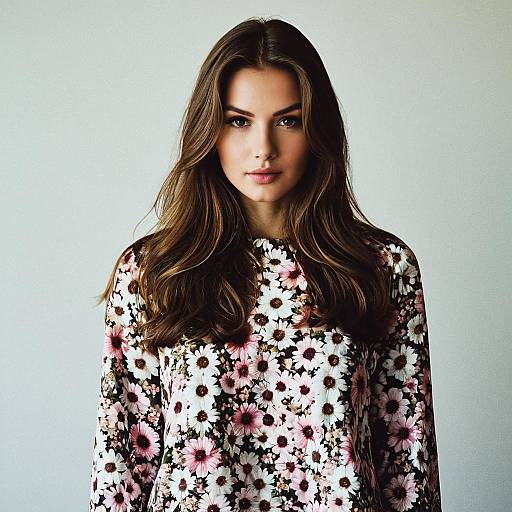 Floral Fashion Portrait of a Woman