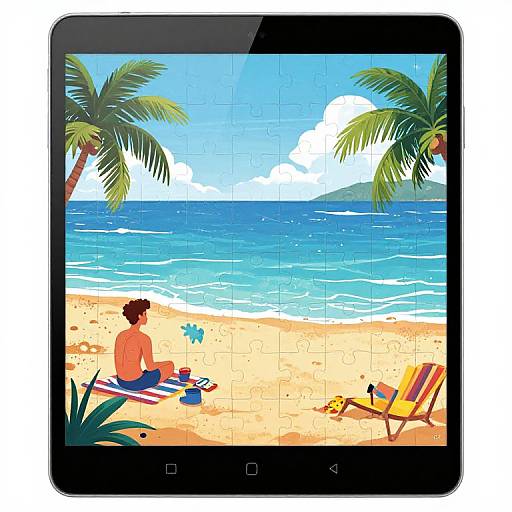 Beach-Themed Jigsaw Puzzle Screenshot