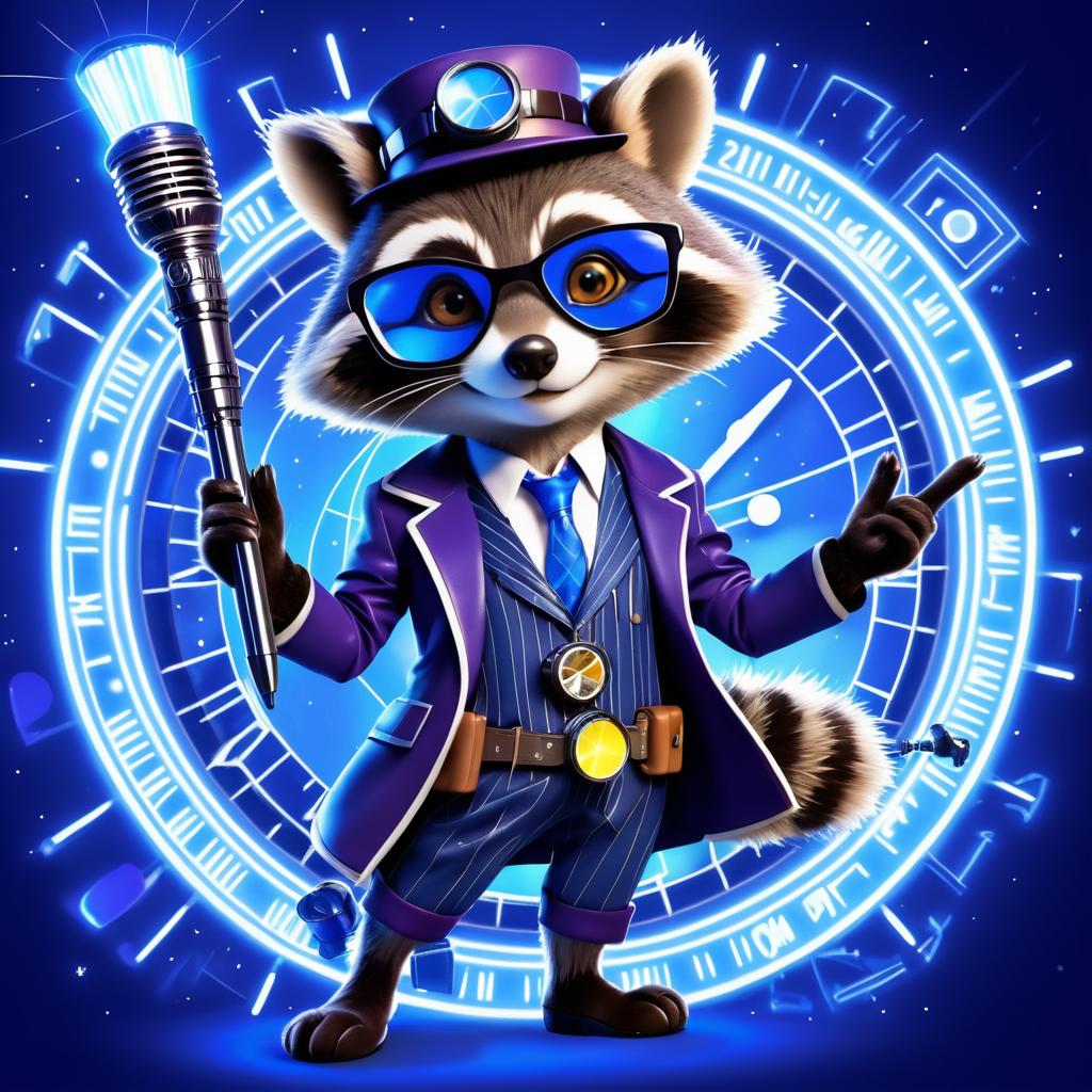 Adventure Awaits: Whimsical Raccoon Icon