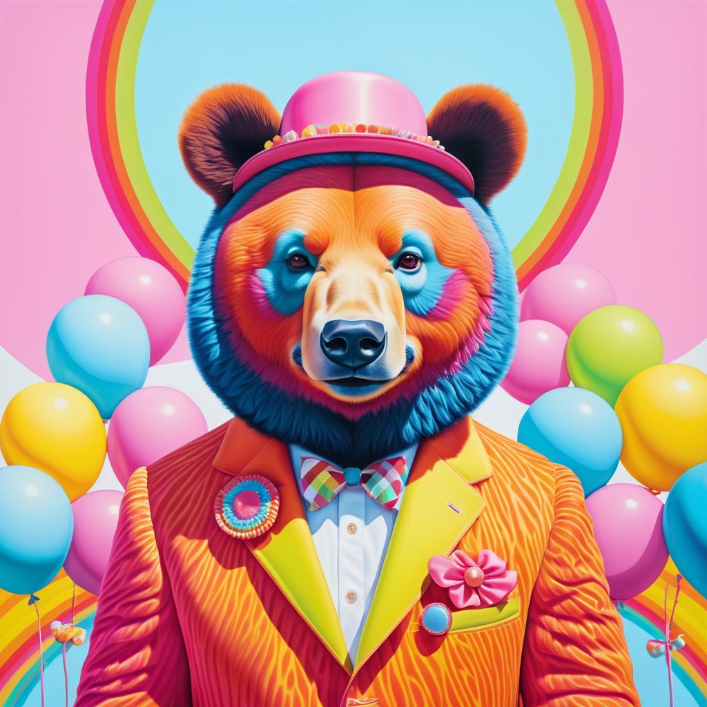 Vivid Bear in Festival Surrealism Art