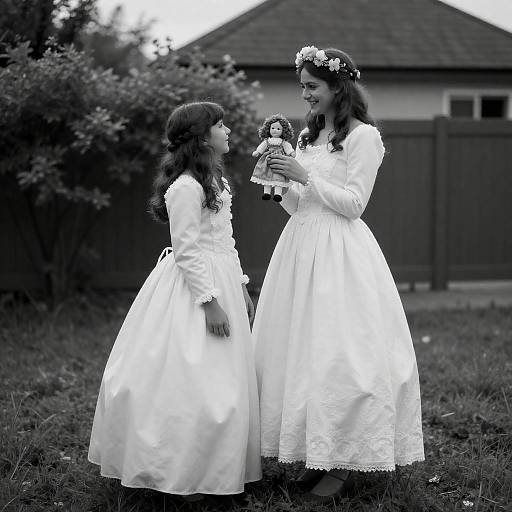 Elegant Black and White Gown Portrait