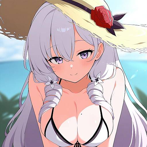 Illustration of Algerie (azur lane), azur lane in the style of Hagoonha