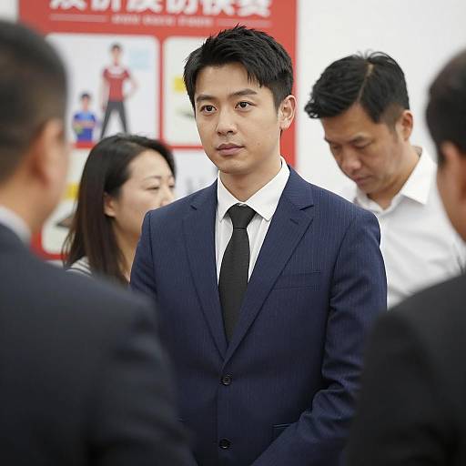 Businessmen in a Dynamic Indoor Setting