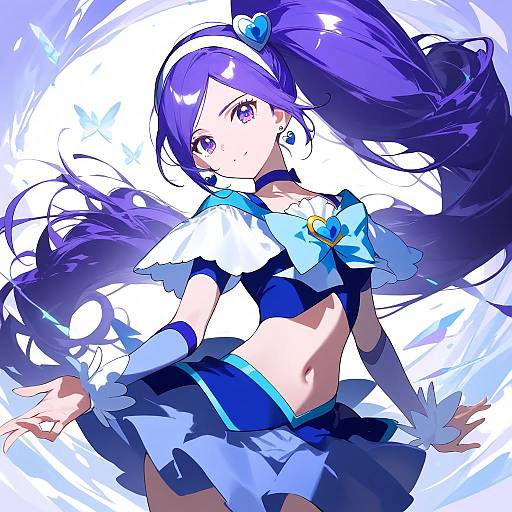 Illustration of Aono miki, precure in the style of Mendou kusai