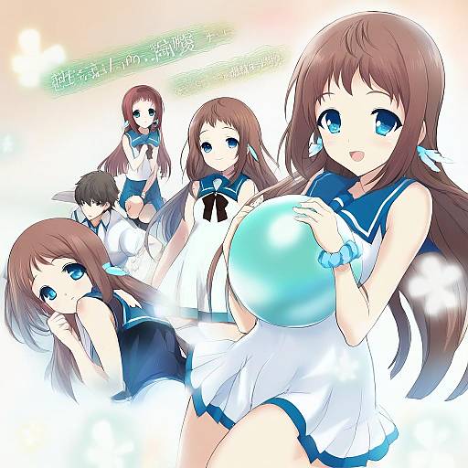 Illustration of Mukaido manaka, nagi no asukara in the style of Onigirikun