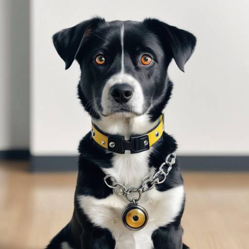 Realistic Solo Dog Portrait with Collar