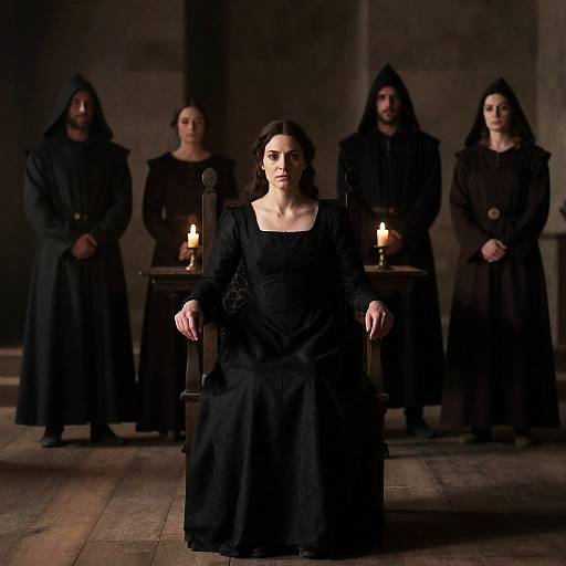 Mysterious Medieval Gathering in Candlelight